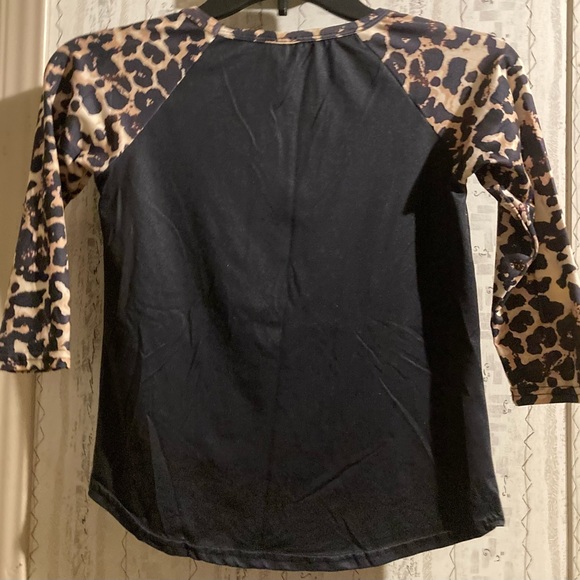 Girls Boutique Size 3XL Age 6-7T 3/4Sleeve BlackW/Leopardand Pumpkin - Picture 6 of 9